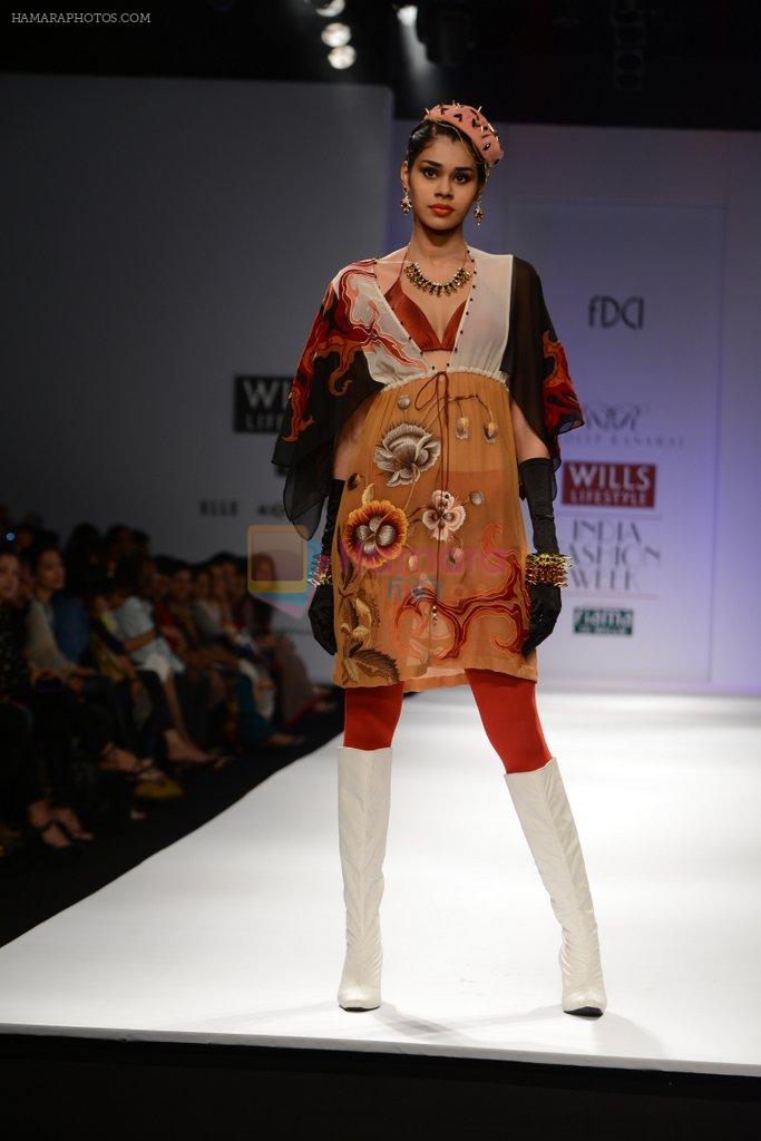 Model walks the ramp for Rajdeep Ranawat Show at Wills Lifestyle India Fashion Week 2013 Day 3 in Mumbai on 15th March 2013