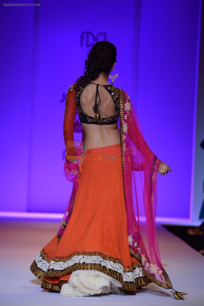 Gauhar Khan walks the ramp for Joy Mitra Show at Wills Lifestyle India Fashion Week 2013 Day 3 in Mumbai on 15th March 2013