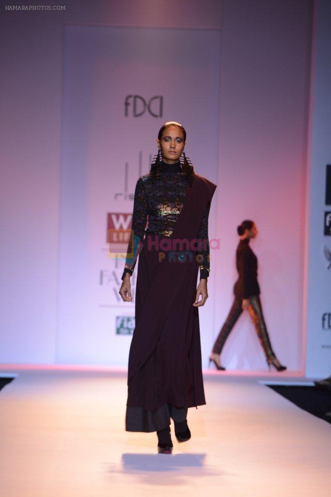 Model walks the ramp for Rishta by Arjun Saluja Show at Wills Lifestyle India Fashion Week 2013 Day 2 in Mumbai on 14th March 2013
