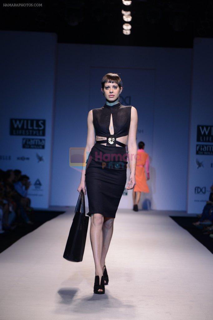 Model walks the ramp for Shivan Naresh Show at Wills Lifestyle India Fashion Week 2013 Day 4 in Mumbai on 16th March 2013