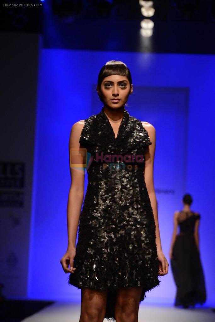 Model walks the ramp for Anand Bhushan Show at Wills Lifestyle India Fashion Week 2013 Day 4 in Mumbai on 16th March 2013