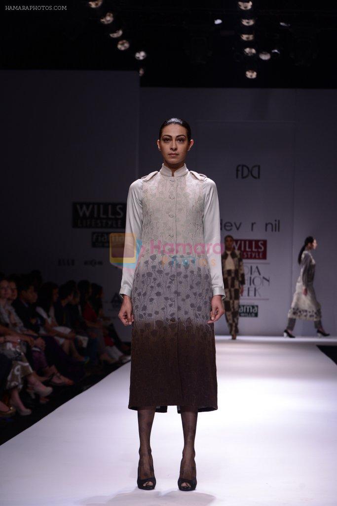 Model walks the ramp for Dev R Nil Show at Wills Lifestyle India Fashion Week 2013 Day 4 in Mumbai on 16th March 2013