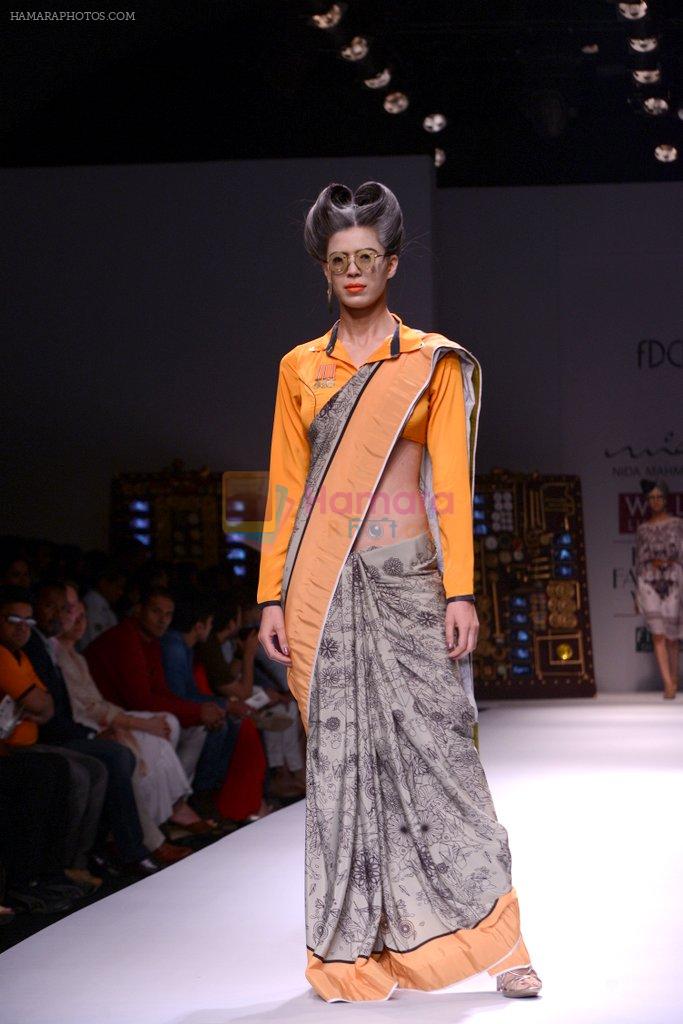 Model walks the ramp for Nida Mahmood Show at Wills Lifestyle India Fashion Week 2013 Day 5 in Mumbai on 17th March 2013