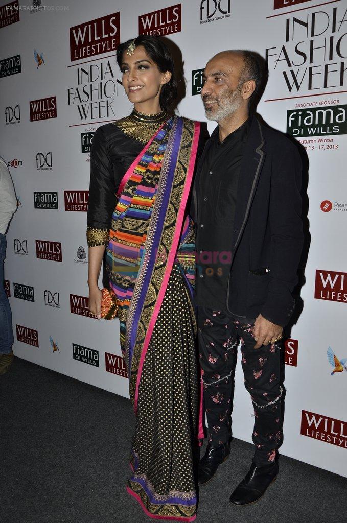 Sonam Kapoor at Manish Arora Show Garnd Finale at Wills Lifestyle India Fashion Week 2013 Day 5 in Mumbai on 17th March 2013