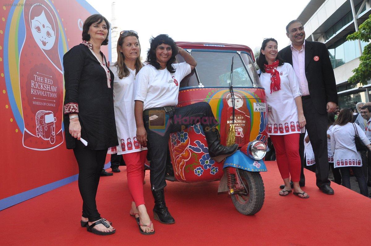 Cherie Blair at Vodafone Red Rickshaw event in Mumbai on 18th March 2013