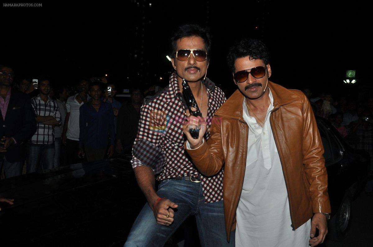 Sonu Sood, Manoj Bajpai at the Music Launch of Shootout at Wadala in Inorbit, Malad, Mumbai on 19th March 2013