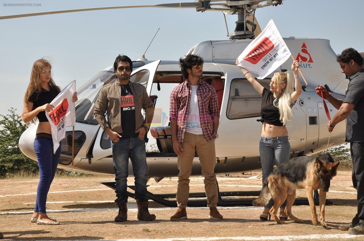 Vidyut Jamwal, Arhaan Behl at the launch of Big RTL Thrill channel in Mumbai on 19th March 2013