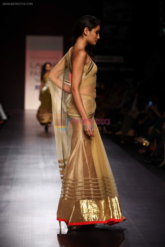 Model walk the ramp for Manish Malhotra Show at Lakme Fashion Week 2013 Day 1 in Grand Hyatt, Mumbai on 22nd March 2013