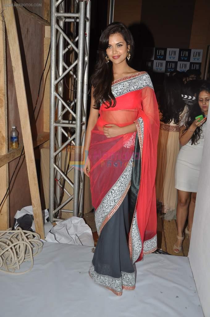 Esha Gupta at Manish Malhotra Show at Lakme Fashion Week 2013 Day 1 in Grand Hyatt, Mumbai on 22nd March 2013