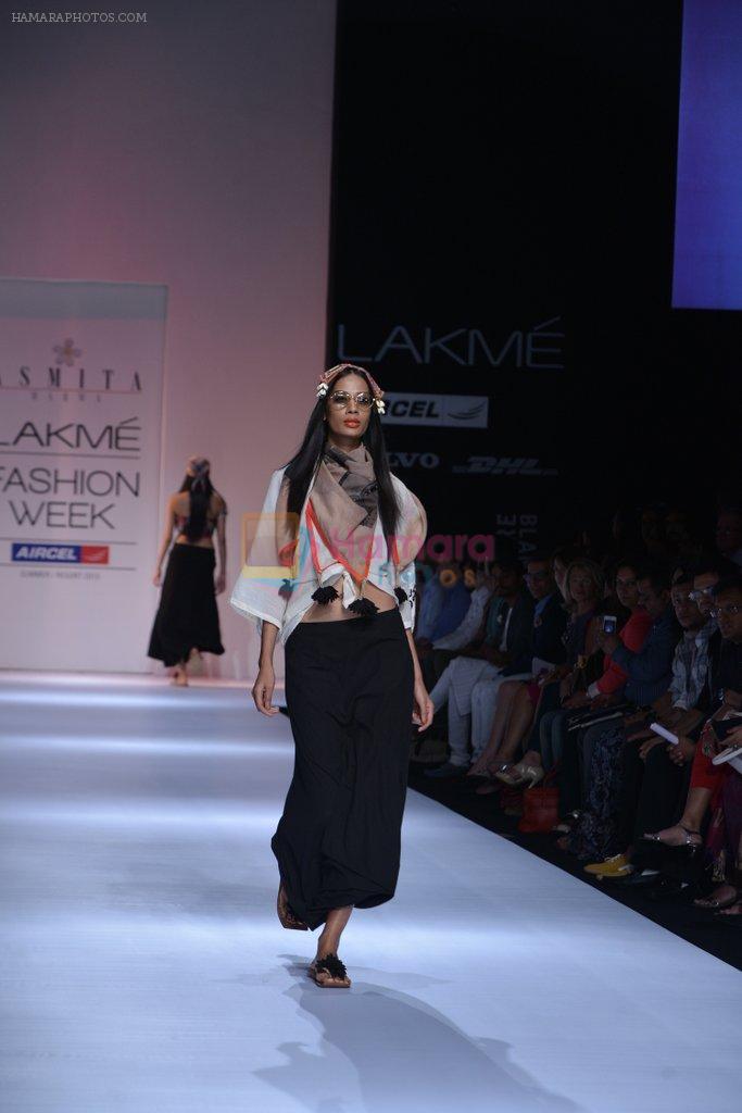 Model walk the ramp for Asmita Marwa Show at Lakme Fashion Week 2013 Day 1 in Grand Hyatt, Mumbai on 22nd March 2013