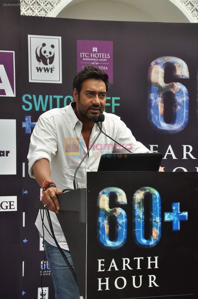 Ajay Devgan at Earth Hour event in Andheri, Mumbai on 22nd March 2013