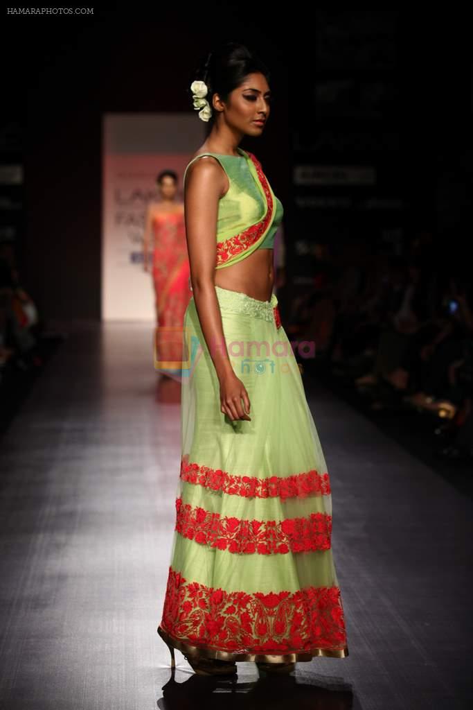 Model walk the ramp for Manish Malhotra Show at Lakme Fashion Week 2013 Day 1 in Grand Hyatt, Mumbai on 22nd March 2013