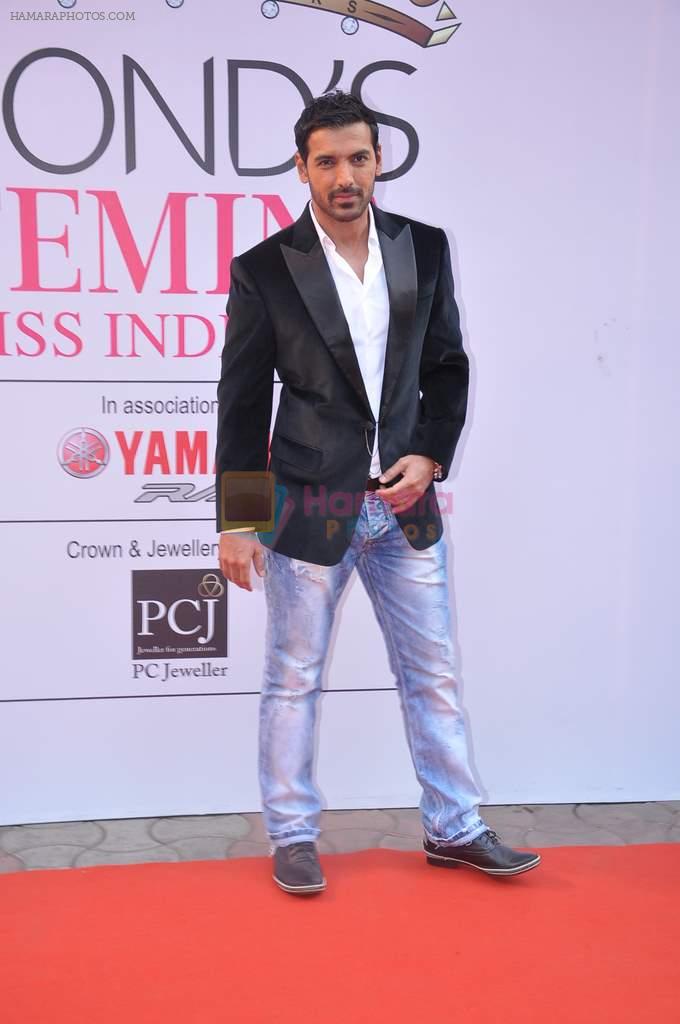 John Abraham at Femina Miss India finals in Mumbai on 24th March 2013