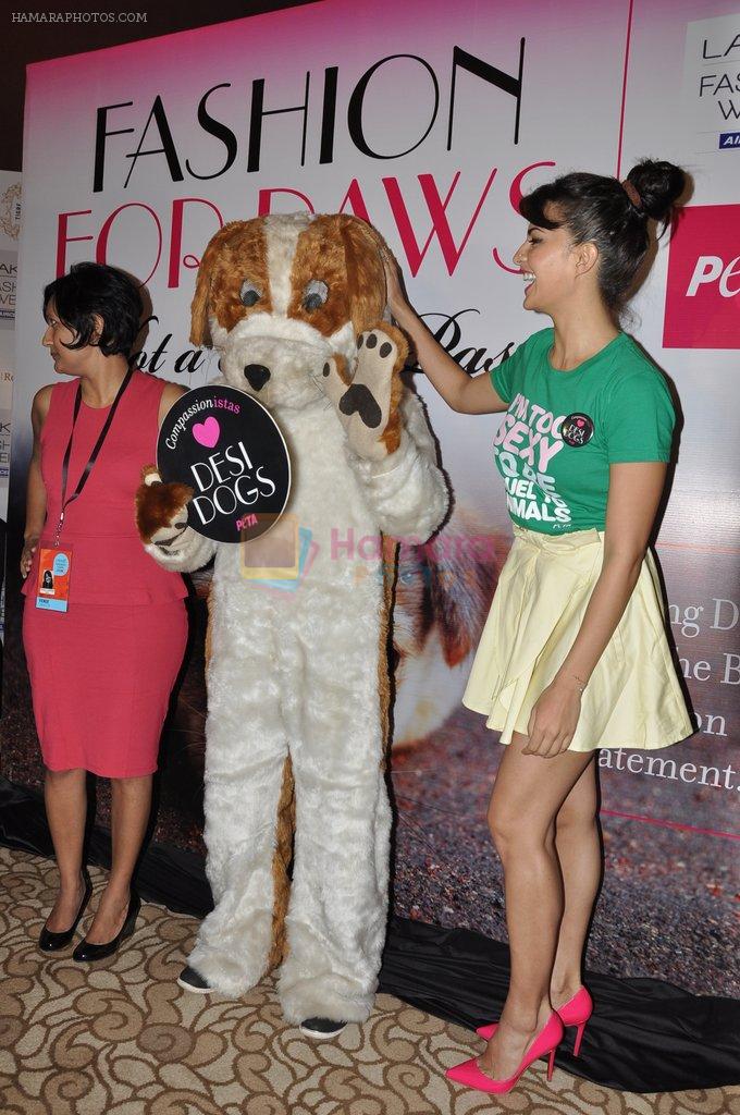 Jacqueline Fernandes at PETA Promotion in LIFW on 25th March 2013