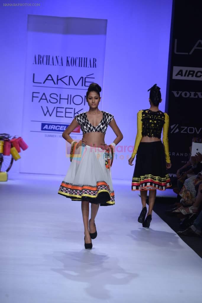 Model walk the ramp for Archana Kocchar Show at Lakme Fashion Week 2013 Day 5 in Grand Hyatt, Mumbai on 26th March 2013