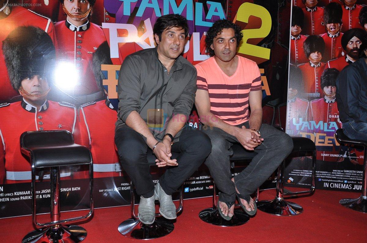Sunny Deol, Bobby Deol  at Yamla Pagla Deewana 2 launch in Sunny Super Sound, Juhu, Mumbai on 28th March 2013