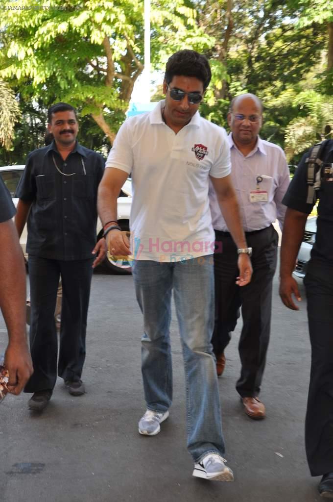 Abhishek Bachchan leave for charity match in Delhi Airport on 30th March 2013