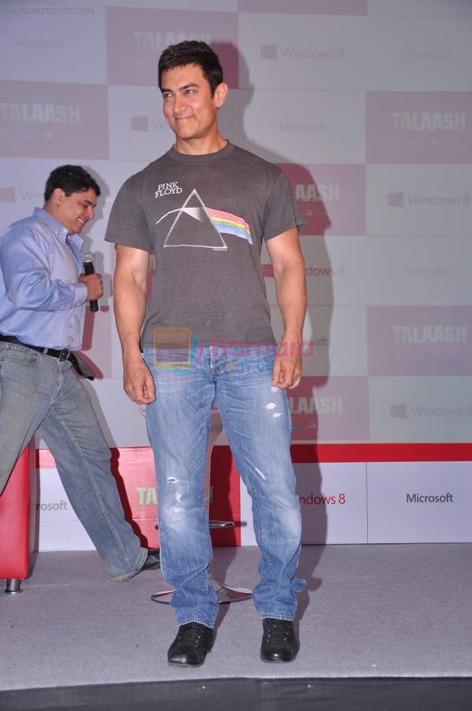 Aamir Khan snapped in a Pink Floyd T-shirt at Microsoft event in Trident, Mumbai on 30th March 2013
