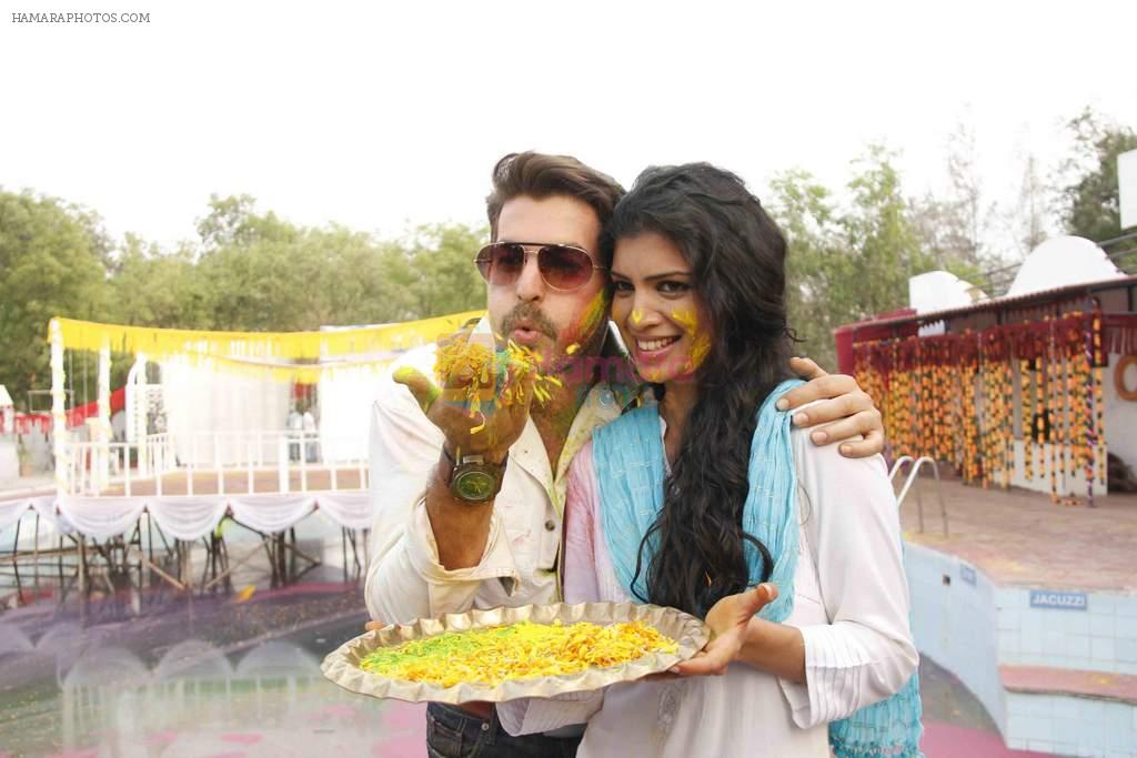 Neil Nitin Mukesh and Tina Desae on location of film Dussehra in Pune on 1st April 2013