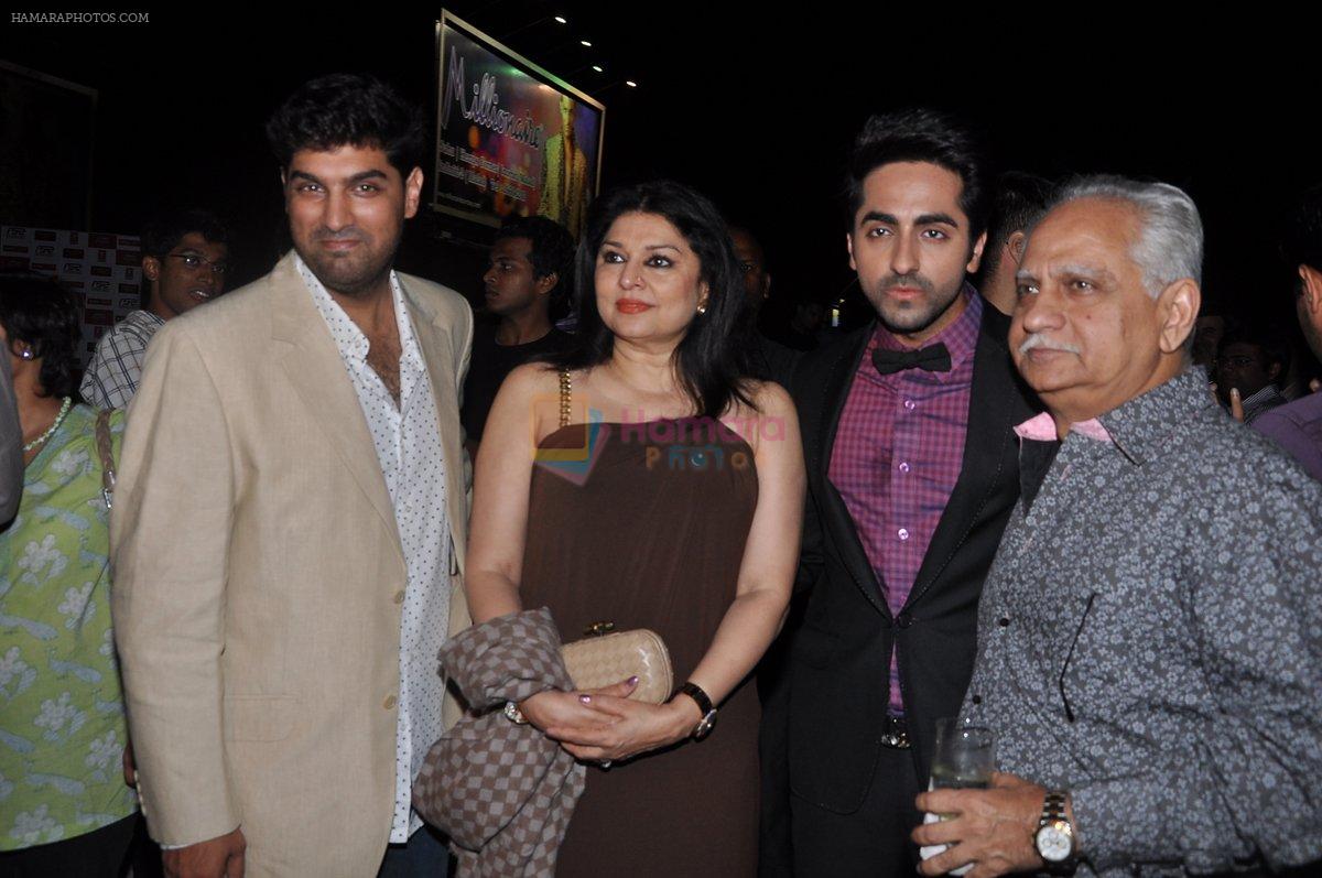 Ayushman Khurana, Ayushman Khurana, Ramesh Sippy, Kiran Juneja at Nautanki Saala Music Success Bash in Escobar, Bandra, Mumbai on 1st April 2013