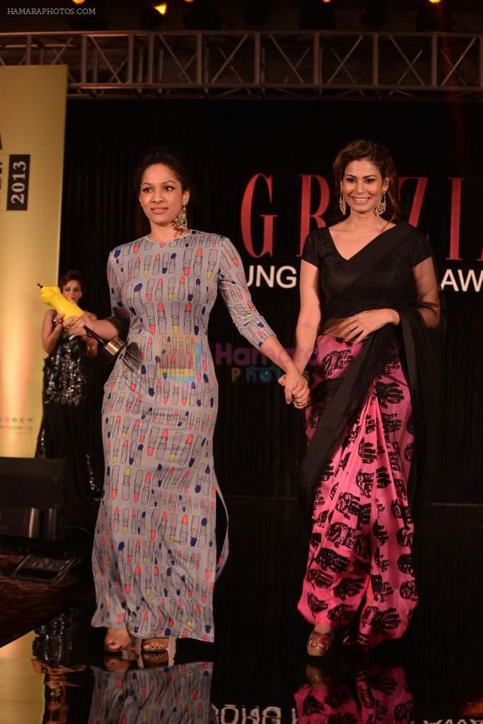 Masaba & Shaheen Abbas after receiving the Award at the _Grazia Young Fashion Awards 2013_