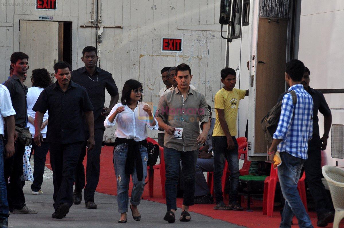 Aamir Khan snapped at Mehboob Studio in Mumbai on 7th April 2013