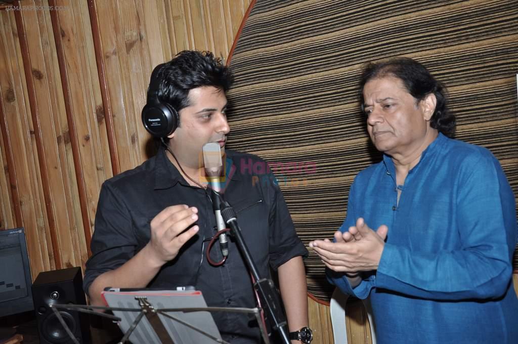 Anup Jalota records for Sumeet Tapoo's album Destiny in Mumbai on 8th April 2013