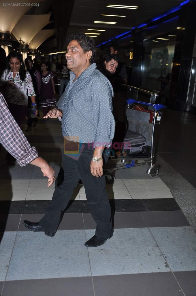 Johnny Lever arrive from TOIFA 2013 in Mumbai on 8th April 2013