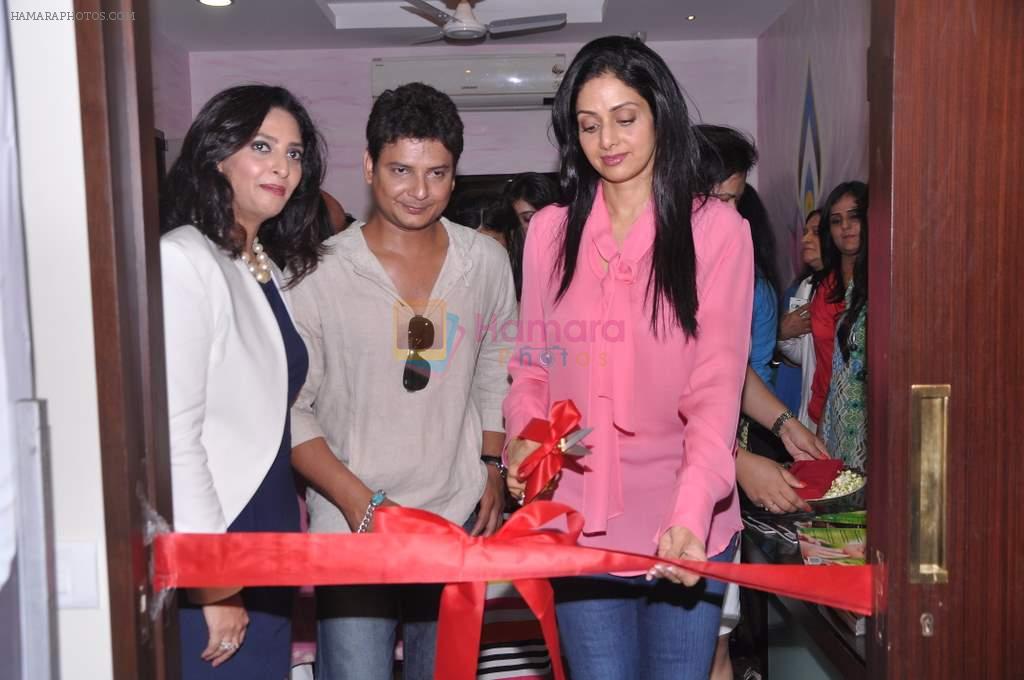 Sridevi at Cosmic Fusion Yoga and Wellness Studio Launch in Mumbai on 13th April 2013
