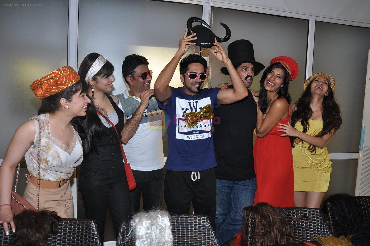 Tulsi Kumar, Divya Khosla Kumar, Bhushan Kumar, Ayushmann Khurrana, Kunaal Roy Kapur, Gaelyn Mendonca, Pooja Salvi at nautanki saala success bash in Andheri, Mumbai on 16th April 2013