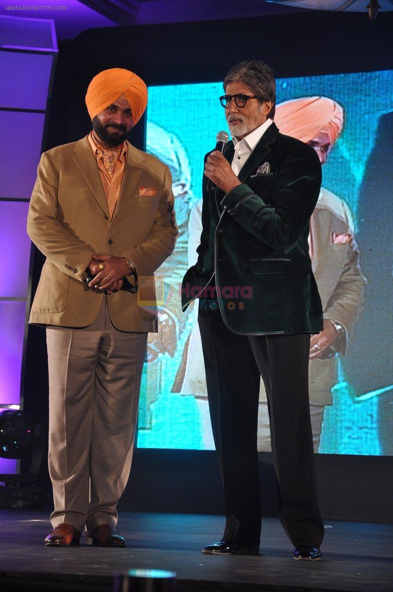Amitabh Bachchan, Navjot Singh Sidhu  unveil Sidhu's Sherry on Topp in J W Marriott, Juhu, Mumbai on 18th April 2013