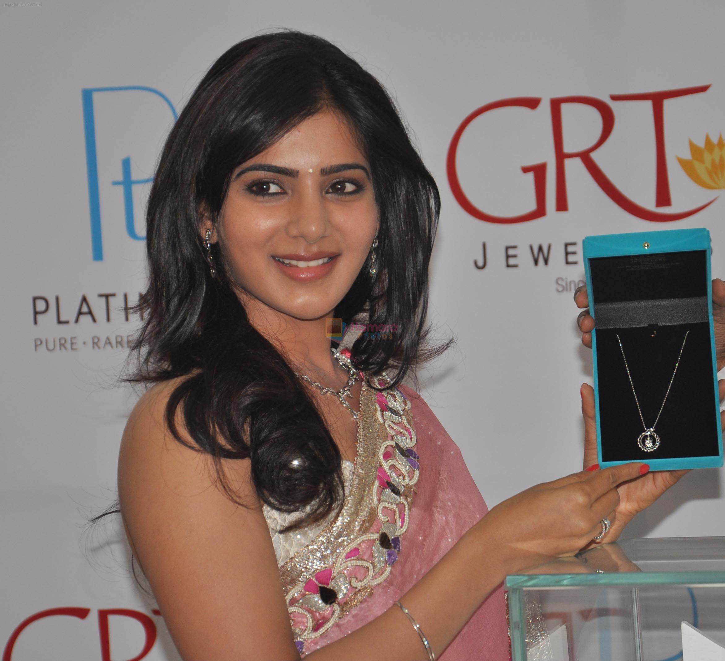 Samantha Prabhu shops at GRT Jewellers for precious platinum jewellery for Akshaya Trithiya