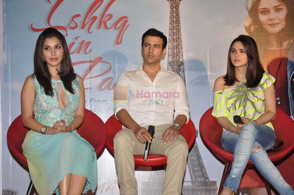 Sophie Choudry,Preity Zinta, Rhehan Malliek at Ishq in Paris promotional activity in Cinemax, Mumbai on 30th April 2013