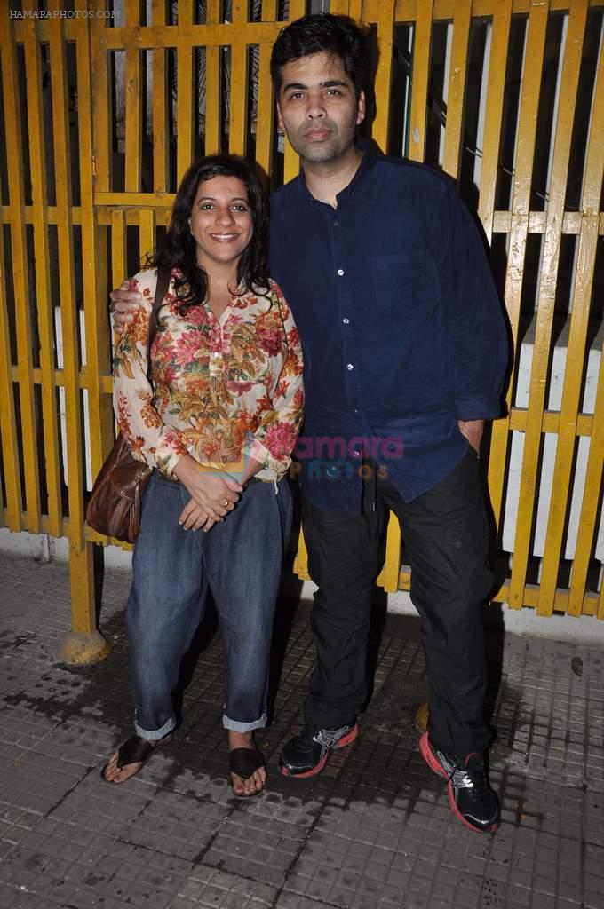 Karan Johar, Zoya Akhtar at Bombay Talkies screening in Ketnav, Mumbai on 30th April 2013