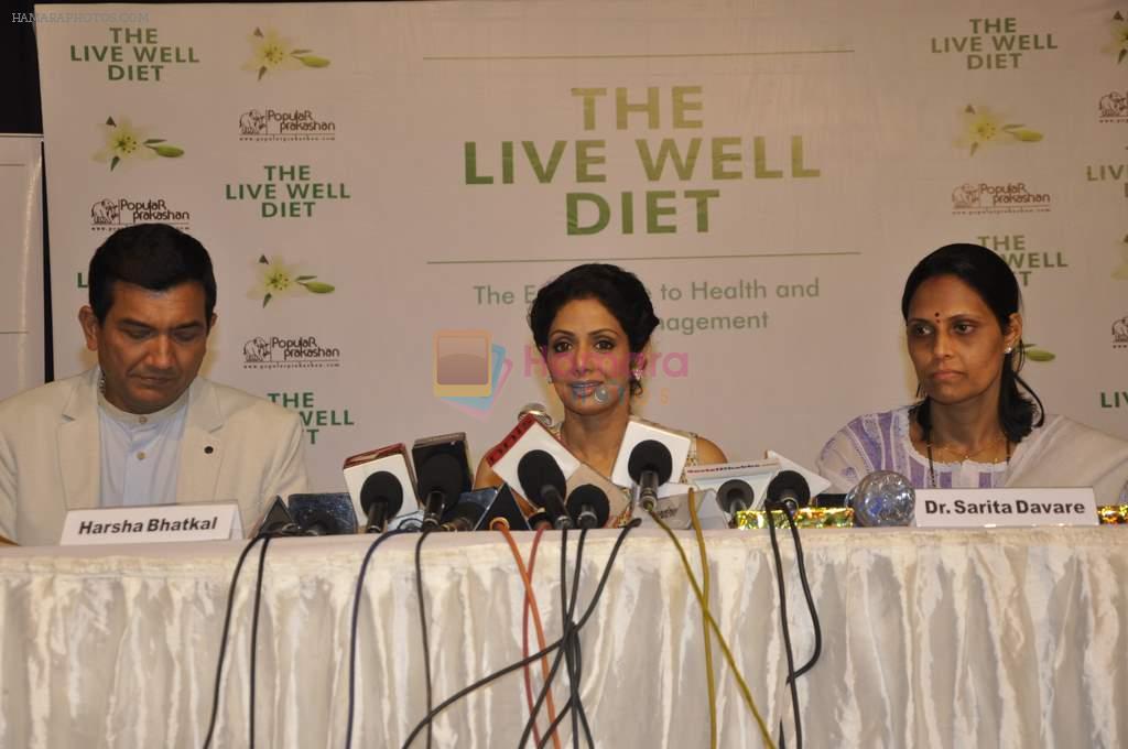 Sridevi at the launch of Live Well Diet book in Ravindra Natya Mandir on 3rd May 2013
