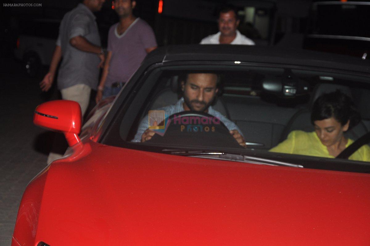 Saif Ali Khan snapped with his new Audi R8 in Mehboob Studio, Mumbai on 2nd May 2013
