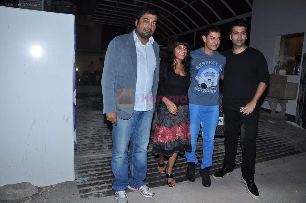 Aamir Khan, Anurag Kashyap, Zoya Akhtar, Karan Johar watches Bombay Talkies in Lightbox, Mumbai on 4th May 2013