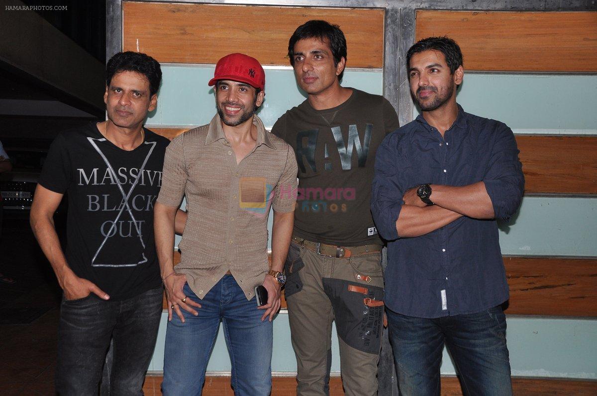 Manoj Bajpai, Tusshar Kapoor, Sonu Sood, John Abraham at Shootout at Wadala success bash at Ekta's House in Mumbai on 5th May 2013