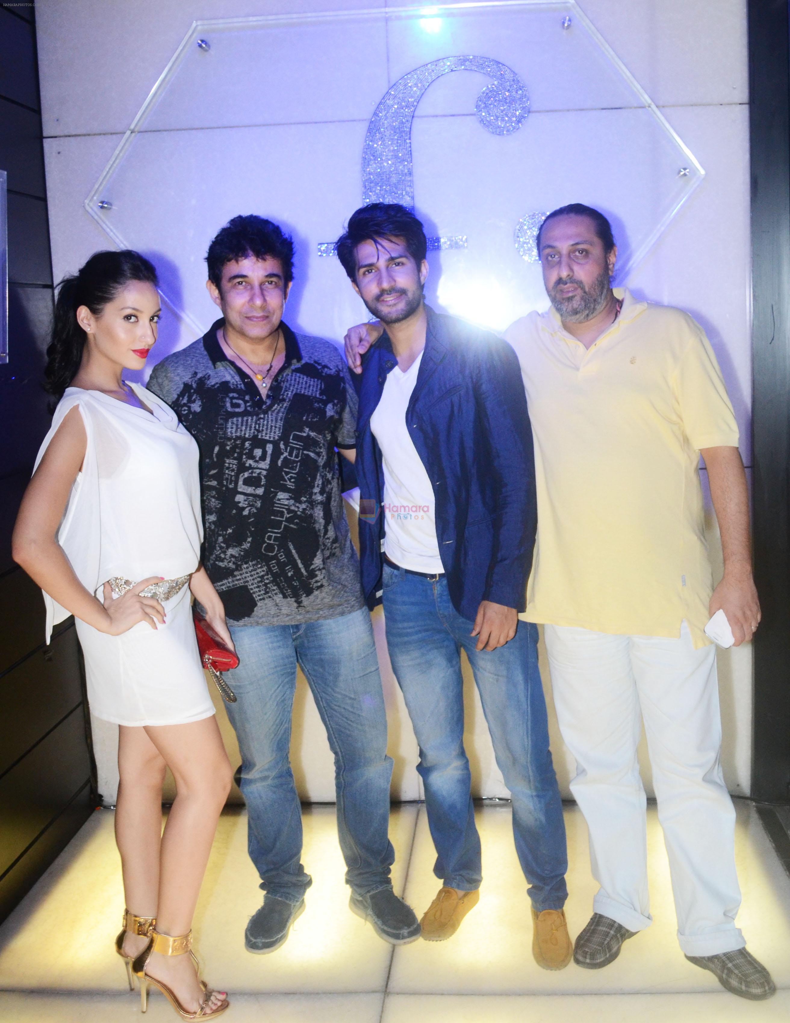 Deepak Tijori with friends at the 1st anniversary bash of F Lounge.Diner.Bar