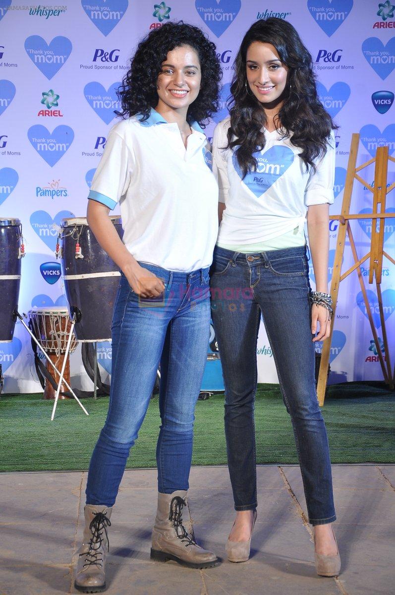 Kangana Ranaut, Shraddha Kapoor at P&G thank you mom event in Bandra, Mumbai on 8th May 2013