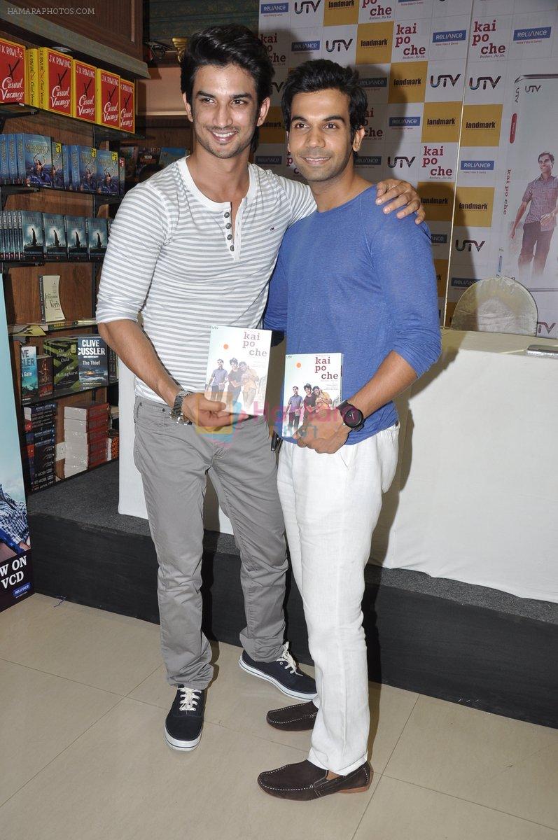 Sushant Singh Rajput, Raj Kumar Yadav at Kai po che DVD launch in Infinity Mall, Mumbai on 10th May 2013