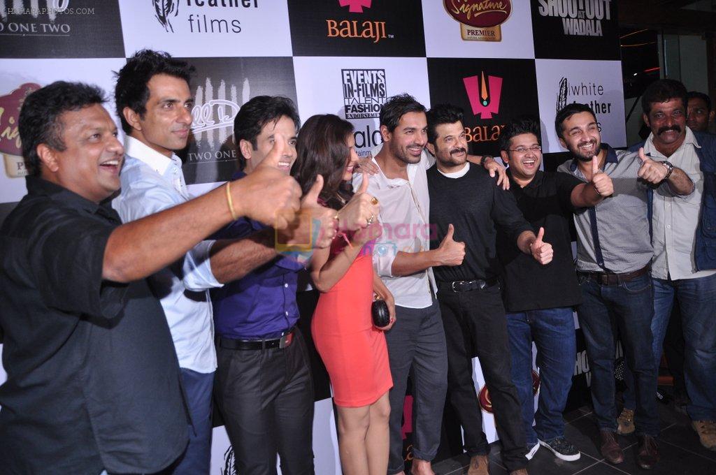 John Abraham, Anil Kapoor, Sonu Sood, Tusshar Kapoor, Sanjay Gupta, Sophie Chaudhary at Shootout at Wadala success bash in 212 all day dining, Mumbai on 14th May 2013