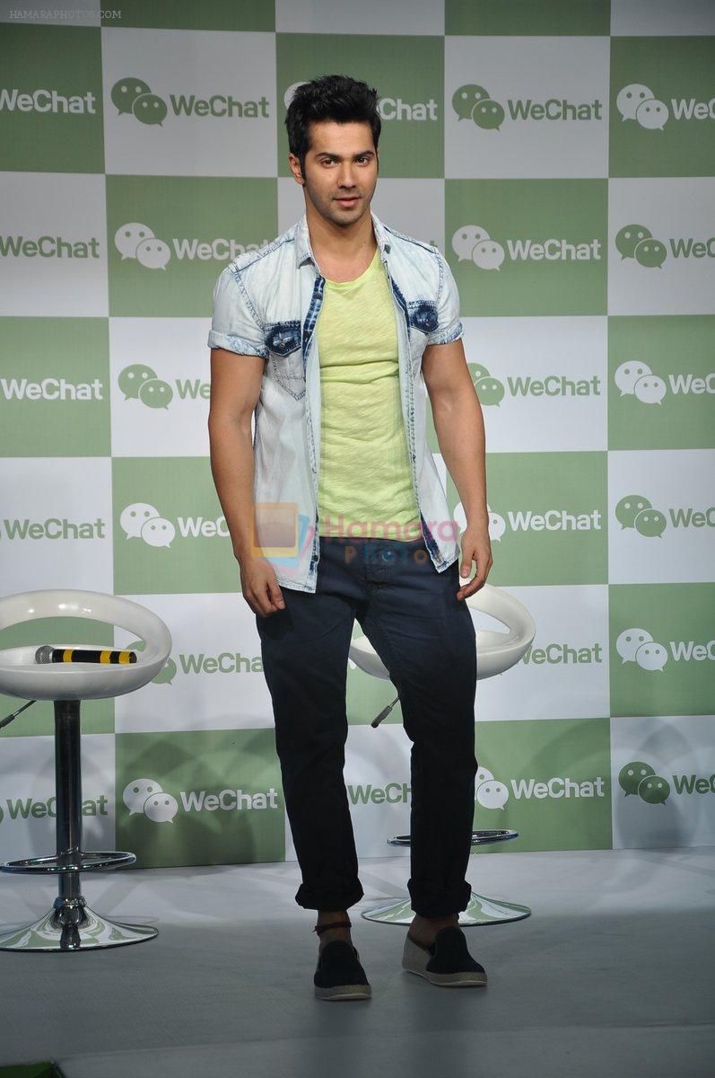 Varun Dhawan launch WeChat in India in Taj Colaba, Mumbai on 14th May 2013