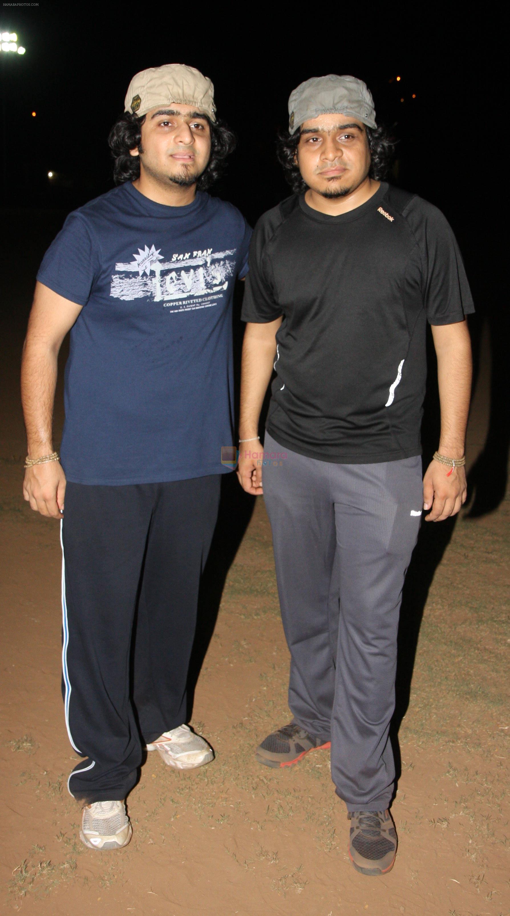 Abhas-and-Shreyas-joshi at Cricket friendly match in Mumbai on 17th May 2013