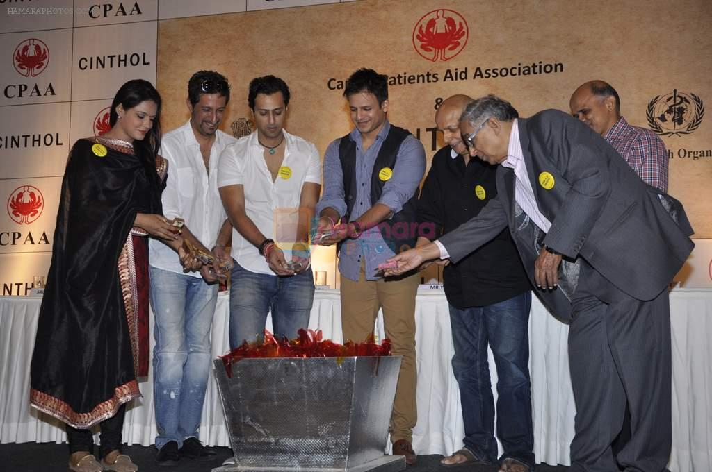 Vivek Oberoi, Neet Chandra, Salim merchant, Sulaiman Merchant, Mahesh Bhat at CPAA press meet in Trident, Mumbai on 25th May 2013