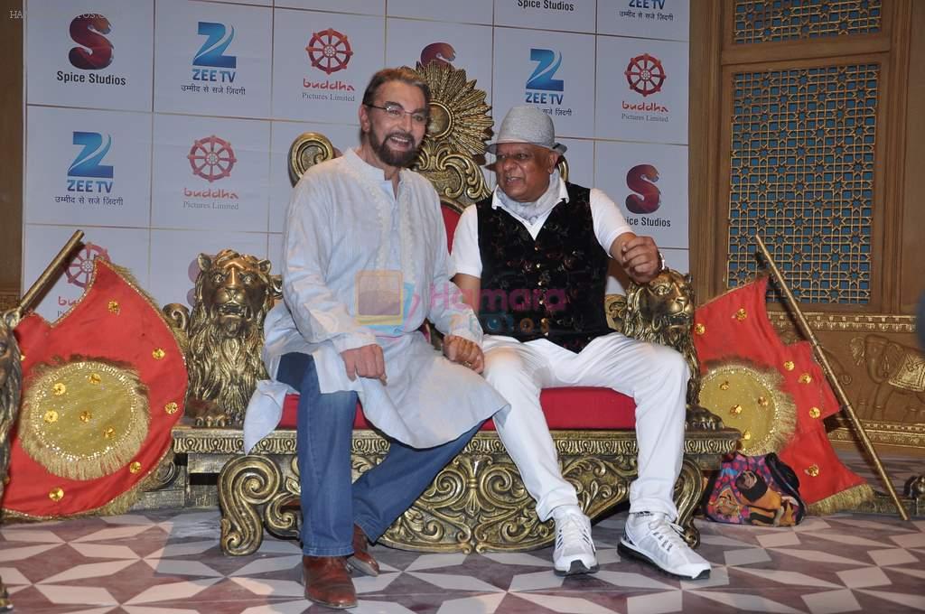 Kabir Bedi at the mahurat of Spice Telecom's Buddha TV series in Filmcity, Mumbai on 25th May 2013
