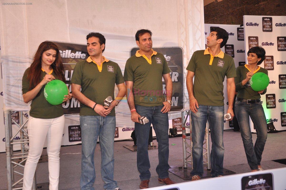 V. V. S. Laxman, Aditya Roy Kapur, Prachi Desai, Mandira Bedi, Arbaaz Khan at Gilette Soldiers For Women event in Mumbai on 29th May 2013