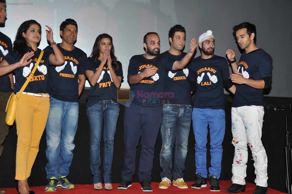 Farhan Akhtar, Vishakha Singh, Priya Anand, Ali Fazal, Manjot Singh, Varun Sharma, Pulkit Samrat at Fukrey Jugaad event in PVR, Juhu, Mumbai on 5th June 2013