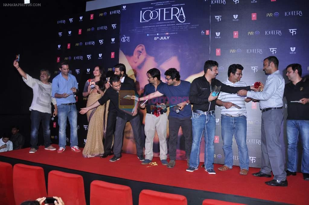 Ranveer Singh, Vikramaditya Motwane, Sonakshi Sinha, Amit Trivedi at Lootera Music launch in PVR, Mumbai on 7th June 2013