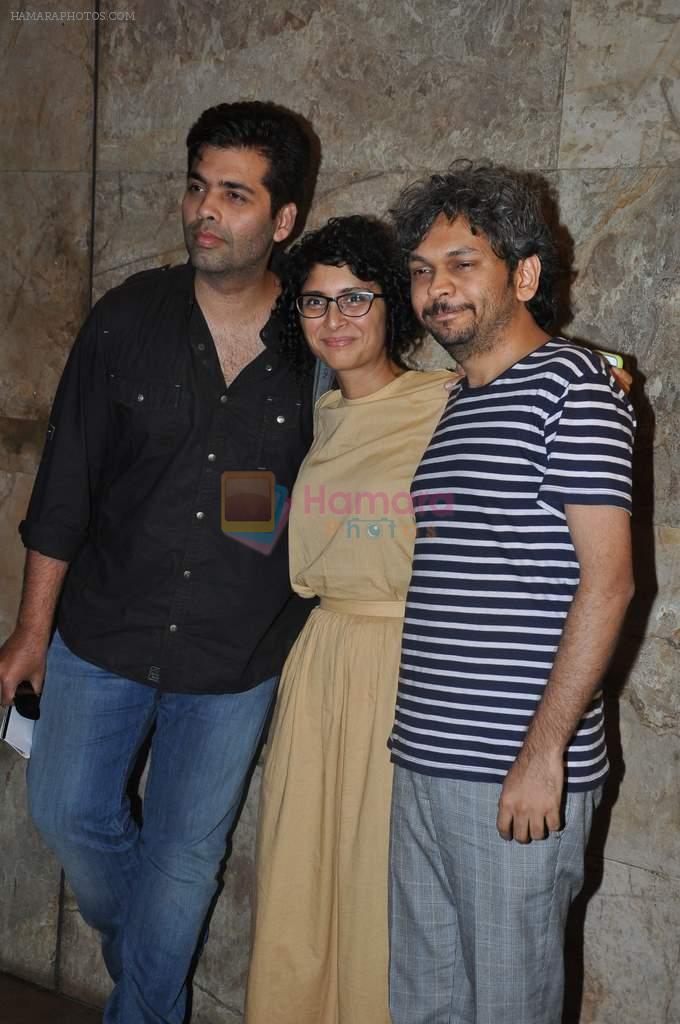 Karan Johar, Kiran Rao, Anand Gandhi at Special screening of Kiran Rao's Ship of Theseus in Lightbox, Mumbai on 18th June 2013
